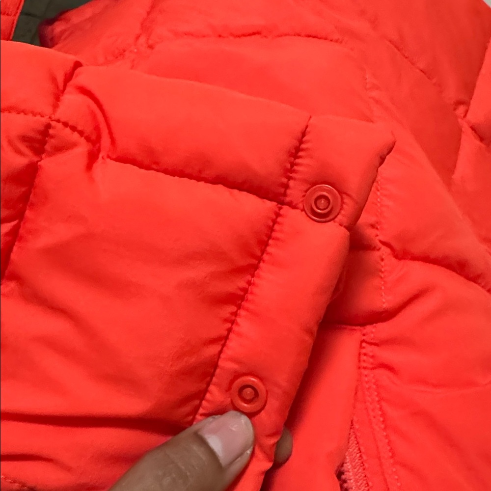 NWT HALFDAYS NELLI lE packable Quilted Orange Jacket - Medium - Picture 10 of 16